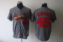 Mitchell And Ness 1967 St Louis Cardinals #45 Bob Gibson Grey Stitched Throwback MLB Jersey Mitchell And Ness 1967 St Louis Cardinals #45 Bob Gibson Grey Stitched Throwback MLB Jersey