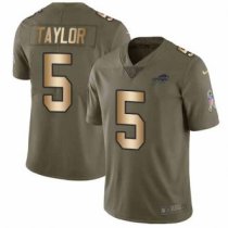 Nike Bills -5 Tyrod Taylor Olive Gold Stitched NFL Limited 2017 Salute To Service Jersey Nike Bills -5 Tyrod Taylor Olive Gold Stitched NFL Limited 2017 Salute To Service Jersey