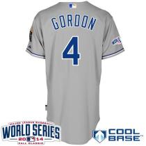 Kansas City Royals -4 Alex Gordon Grey Cool Base W 2014 World Series Patch Stitched MLB Jersey Kansas City Royals -4 Alex Gordon Grey Cool Base W 2014 World Series Patch Stitched MLB Jersey