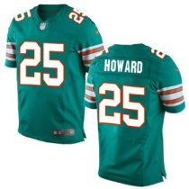 Nike Dolphins -25 Xavien Howard Aqua Green Alternate Stitched NFL Elite Jersey Nike Dolphins -25 Xavien Howard Aqua Green Alternate Stitched NFL Elite Jersey