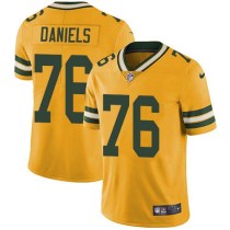 Nike Packers -76 Mike Daniels Yellow Stitched NFL Limited Rush Jersey Nike Packers -76 Mike Daniels Yellow Stitched NFL Limited Rush Jersey