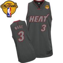 Miami Heat -3 Dwyane Wade Grey Graystone Fashion With Finals Patch Stitched NBA Jersey Miami Heat -3 Dwyane Wade Grey Graystone Fashion With Finals Patch Stitched NBA Jersey