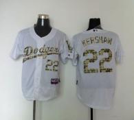 Los Angeles Dodgers -22 Clayton Kershaw White USMC Cool Base Stitched MLB Jersey