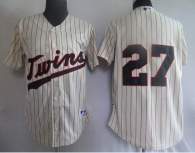 Minnesota Twins -27 J J  Hardy Stitched Cream MLB Jersey