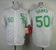 Chicago White Sox -50 John Danks White Green Strip St Patrick's Day Stitched MLB Jersey