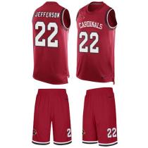 Cardinals -22 Tony Jefferson Red Team Color Stitched NFL Limited Tank Top Suit Jersey