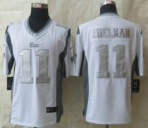Nike New England Patriots -11 Julian Edelman White NFL Limited Platinum Jersey Nike New England Patriots -11 Julian Edelman White NFL Limited Platinum Jersey