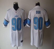 Nike Lions -90 Ndamukong Suh White Stitched NFL Elite Jersey Nike Lions -90 Ndamukong Suh White Stitched NFL Elite Jersey