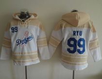 Los Angeles Dodgers -99 Hyun-Jin Ryu White Sawyer Hooded Sweatshirt MLB Hoodie Los Angeles Dodgers -99 Hyun-Jin Ryu White Sawyer Hooded Sweatshirt MLB Hoodie