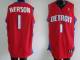 Detroit Pistons -1 Allen Iverson Stitched Red NBA Jersey
