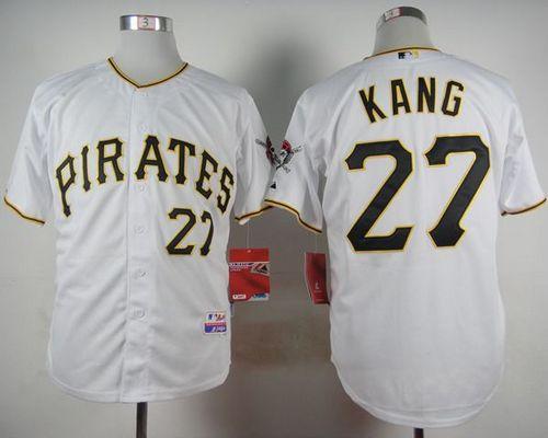 Pittsburgh Pirates #27 Jung-ho Kang White Cool Base Stitched MLB Jersey