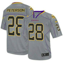 Minnesota Vikings -28 Adrian Peterson Lights Out Grey NFL Elite Jersey Minnesota Vikings -28 Adrian Peterson Lights Out Grey NFL Elite Jersey