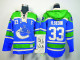 Autographed Vancouver Canucks -33 Henrik Sedin Blue Sawyer Hooded Sweatshirt Stitched NHL Jersey