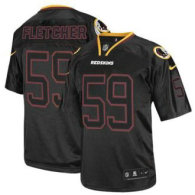 Nike Redskins -59 London Fletcher Lights Out Black Stitched NFL Elite Jersey