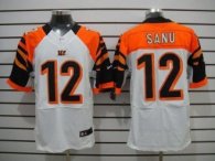 Nike Bengals -12 Mohamed Sanu White Stitched NFL Elite Jersey
