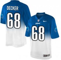 Nike Lions -68 Taylor Decker Blue White Stitched NFL Elite Fadeaway Fashion Jersey Nike Lions -68 Taylor Decker Blue White Stitched NFL Elite Fadeaway Fashion Jersey