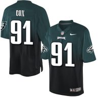 Nike Eagles -91 Fletcher Cox Midnight Green Black Stitched NFL Elite Fadeaway Fashion Jersey