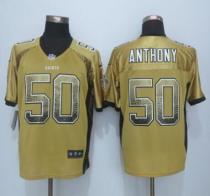 Nike New Orleans Saints #50 Stephone Anthony Gold Men's Stitched NFL Elite Drift Fashion Jersey
