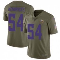 Nike Vikings -54 Eric Kendricks Olive Stitched NFL Limited 2017 Salute to Service Jersey