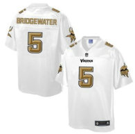 Nike Minnesota Vikings -5 Teddy Bridgewater White NFL Pro Line Fashion Game Jersey
