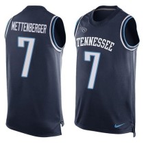 Nike Tennessee Titans -7 Zach Mettenberger Navy Blue Alternate Stitched NFL Limited Tank Top Jersey Nike Tennessee Titans -7 Zach Mettenberger Navy Blue Alternate Stitched NFL Limited Tank Top Jersey