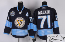 Autographed Pittsburgh Penguins -71 Evgeni Malkin 2011 Winter Classic Vintage Stitched Dark Blue NHL Autographed Pittsburgh Penguins -71 Evgeni Malkin 2011 Winter Classic Vintage Stitched Dark Blue NHL