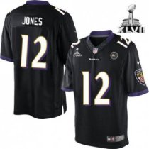 Nike Ravens -12 Jacoby Jones Black Alternate Super Bowl XLVII Stitched NFL Limited Jersey Nike Ravens -12 Jacoby Jones Black Alternate Super Bowl XLVII Stitched NFL Limited Jersey