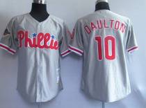 Mitchell and Ness Philadelphia Phillies #10 Royal Daulton Grey Stitched Throwback MLB Jersey Mitchell and Ness Philadelphia Phillies #10 Royal Daulton Grey Stitched Throwback MLB Jersey