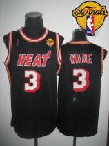 Miami Heat -3 Dwyane Wade Black Hardwood Classics Nights Finals Patch Stitched NBA Jersey Miami Heat -3 Dwyane Wade Black Hardwood Classics Nights Finals Patch Stitched NBA Jersey