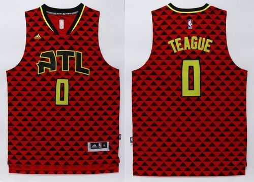 Atlanta Hawks -0 Jeff Teague Red Swingman Stitched NBA Jersey