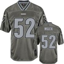 Nike Oakland Raiders #52 Khalil Mack Grey Men's Stitched NFL Elite Vapor Jersey Nike Oakland Raiders #52 Khalil Mack Grey Men's Stitched NFL Elite Vapor Jersey
