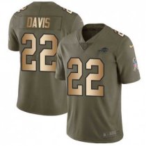 Nike Bills -22 Vontae Davis Olive Gold Stitched NFL Limited 2017 Salute To Service Jersey Nike Bills -22 Vontae Davis Olive Gold Stitched NFL Limited 2017 Salute To Service Jersey
