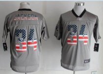 Nike Oakland Raiders -34 Bo Jackson Grey NFL Elite USA Flag Fashion Jersey Nike Oakland Raiders -34 Bo Jackson Grey NFL Elite USA Flag Fashion Jersey