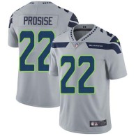 Nike Seahawks -22 CJ Prosise Grey Alternate Stitched NFL Vapor Untouchable Limited Jersey