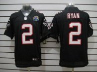 Nike Falcons 2 Matt Ryan Black Alternate With Hall of Fame 50th Patch Stitched NFL Elite Jersey