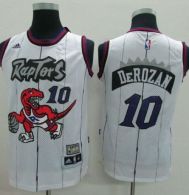 Toronto Raptors #10 DeMar DeRozan White Throwback Youth Stitched NBA Jersey