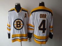Boston Bruins -4 Bobby Orr CCM Throwback White Stitched NHL Jersey Boston Bruins -4 Bobby Orr CCM Throwback White Stitched NHL Jersey
