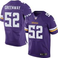 Nike Minnesota Vikings #52 Chad Greenway Purple Team Color Men's Stitched NFL Elite Jersey