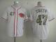 Cincinnati Reds -47 Johnny Cueto White USMC Cool Base Stitched MLB Jersey