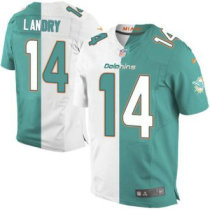Nike Dolphins -14 Jarvis Landry Aqua Green White Stitched NFL Elite Split Jersey Nike Dolphins -14 Jarvis Landry Aqua Green White Stitched NFL Elite Split Jersey