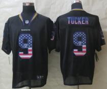Nike Ravens -9 Justin Tucker Black Men's Stitched NFL Elite USA Flag Fashion Jersey Nike Ravens -9 Justin Tucker Black Men's Stitched NFL Elite USA Flag Fashion Jersey