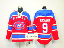 Autographed Montreal Canadiens -9 Maurice Richard Red Sawyer Hooded Sweatshirt Stitched NHL Jersey Autographed Montreal Canadiens -9 Maurice Richard Red Sawyer Hooded Sweatshirt Stitched NHL Jersey