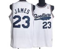 Mitchell and Ness Cleveland Cavaliers -23 LeBron James White Throwback Stitched NBA Jersey Mitchell and Ness Cleveland Cavaliers -23 LeBron James White Throwback Stitched NBA Jersey