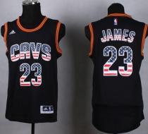 Cleveland Cavaliers -23 LeBron James Black USA Flag Fashion Stitched NBA Jersey Cleveland Cavaliers -23 LeBron James Black USA Flag Fashion Stitched NBA Jersey
