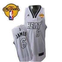 Miami Heat Finals Patch -6 LeBron James Silver No White Stitched NBA Jersey Miami Heat Finals Patch -6 LeBron James Silver No White Stitched NBA Jersey