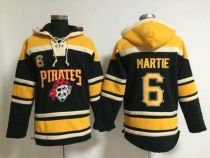 Pittsburgh Pirates #6 Starling Marte Black Sawyer Hooded Sweatshirt MLB Hoodie Pittsburgh Pirates #6 Starling Marte Black Sawyer Hooded Sweatshirt MLB Hoodie