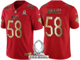 DENVER BRONCOS -58 VON MILLER AFC 2017 PRO BOWL RED GOLD LIMITED JERSEY