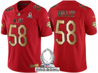 DENVER BRONCOS -58 VON MILLER AFC 2017 PRO BOWL RED GOLD LIMITED JERSEY