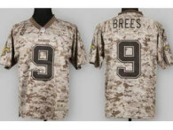 NEW New Orleans Saints 9 Drew Brees Camo US Mccuu NFL Jerseys