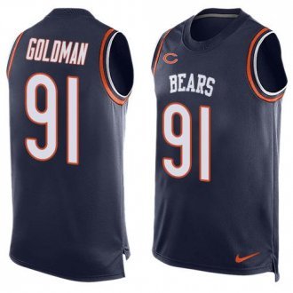 Nike Bears -91 Eddie Goldman Navy Blue Team Color Stitched NFL Limited Tank Top Jersey